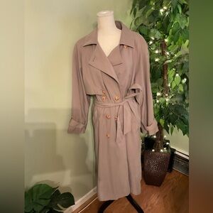 NEW YORK HARBOR by Andrea Vintage Trench Coat Size 12P